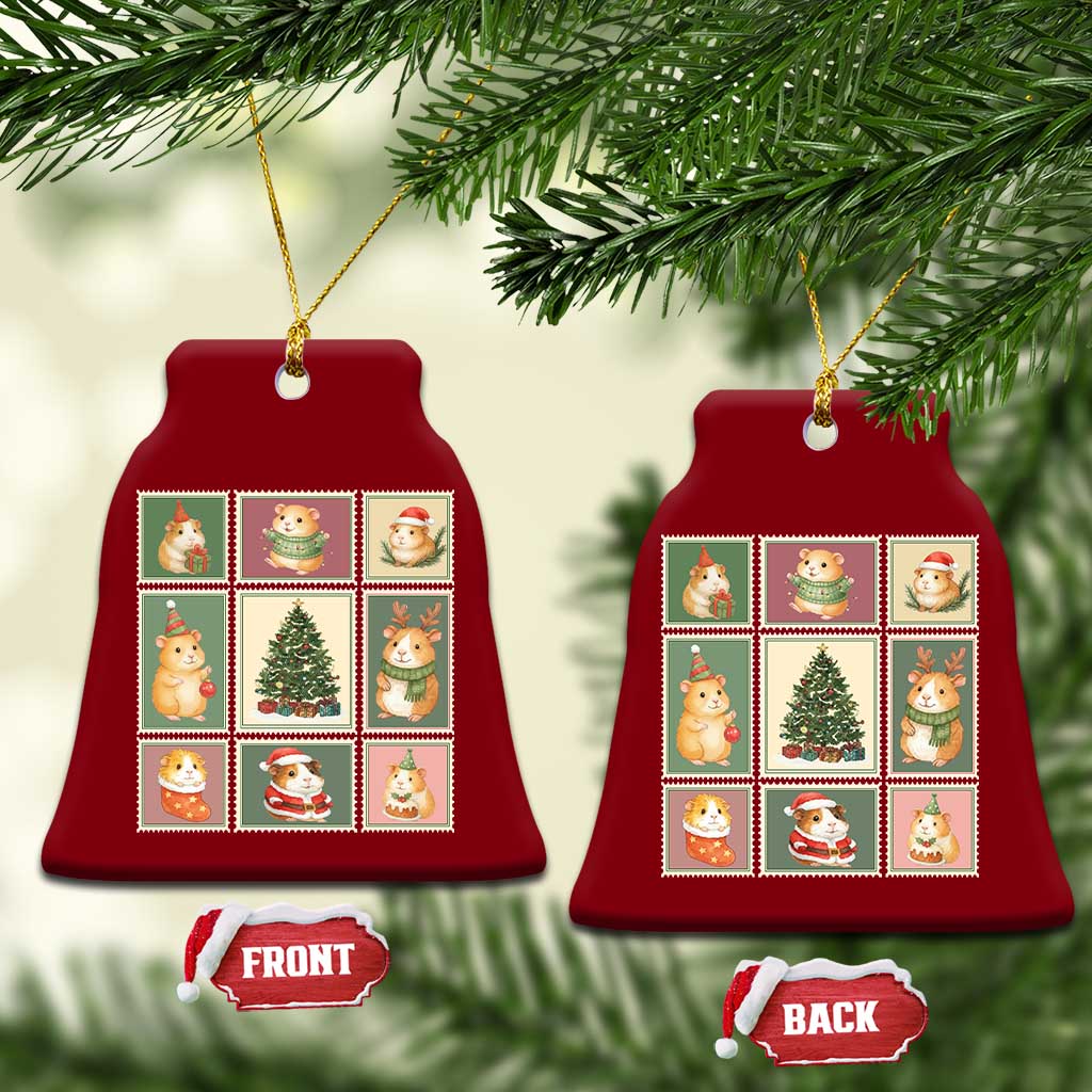 Tis The Season To Be Wheeky Ceramic Ornament Christmas Guinea Pig Gift - Wonder Print Shop