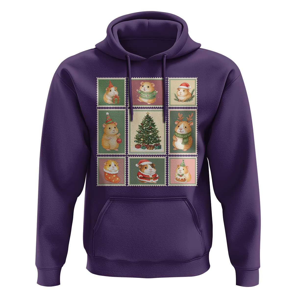 Tis The Season To Be Wheeky Hoodie Christmas Guinea Pig Gift - Wonder Print Shop