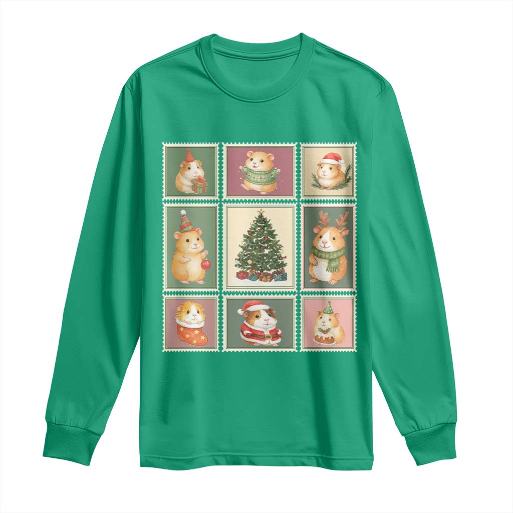 Tis The Season To Be Wheeky Long Sleeve Shirt Christmas Guinea Pig Gift - Wonder Print Shop