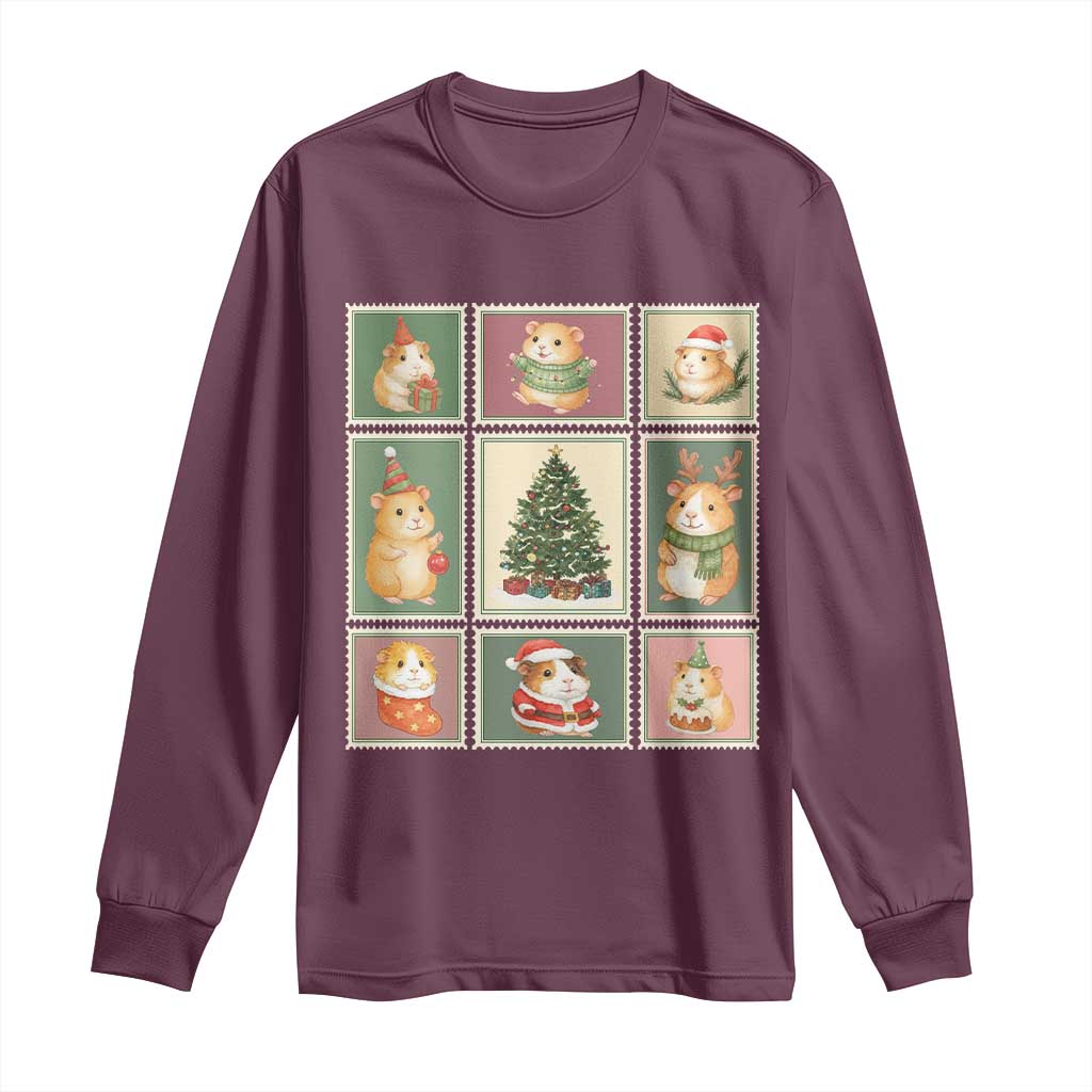 Tis The Season To Be Wheeky Long Sleeve Shirt Christmas Guinea Pig Gift - Wonder Print Shop