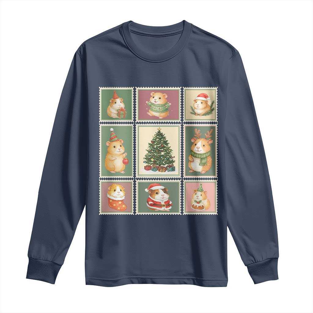Tis The Season To Be Wheeky Long Sleeve Shirt Christmas Guinea Pig Gift - Wonder Print Shop