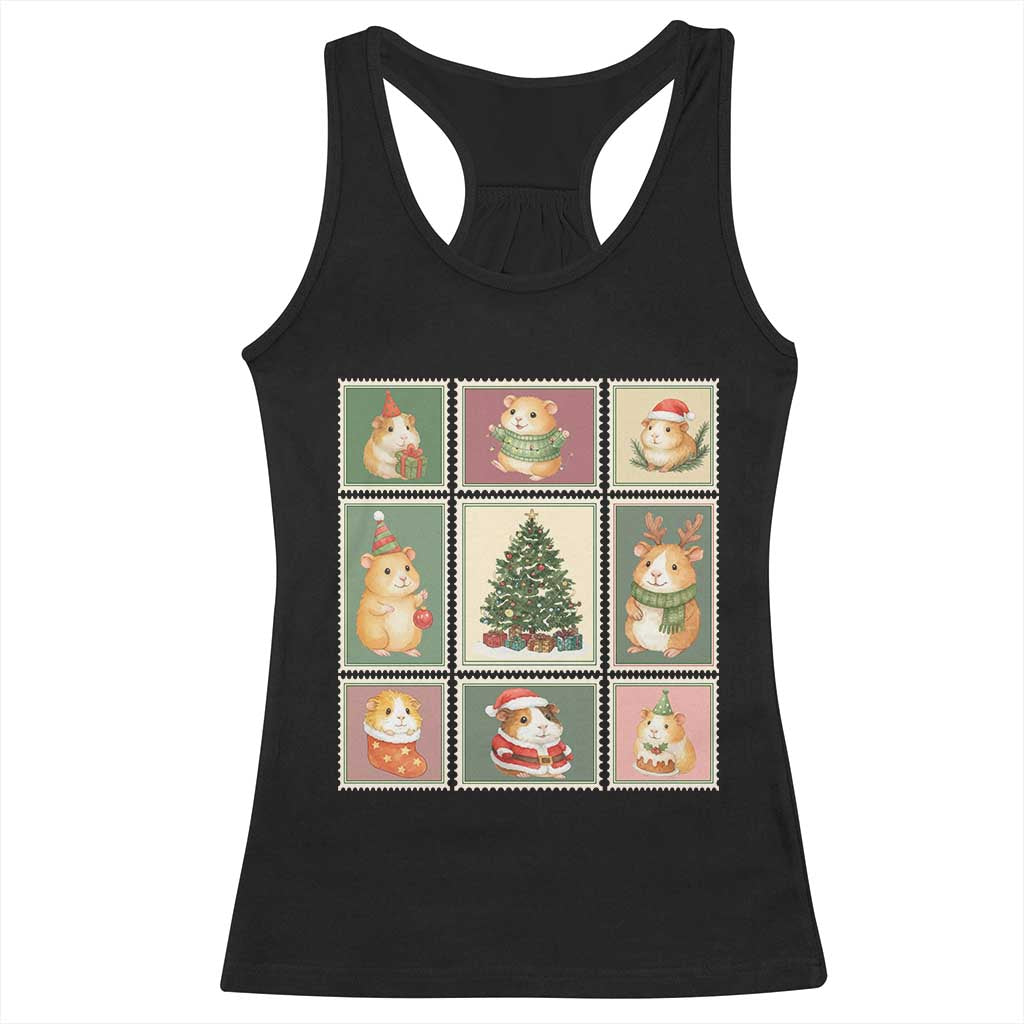 Tis The Season To Be Wheeky Racerback Tank Top Christmas Guinea Pig Gift - Wonder Print Shop
