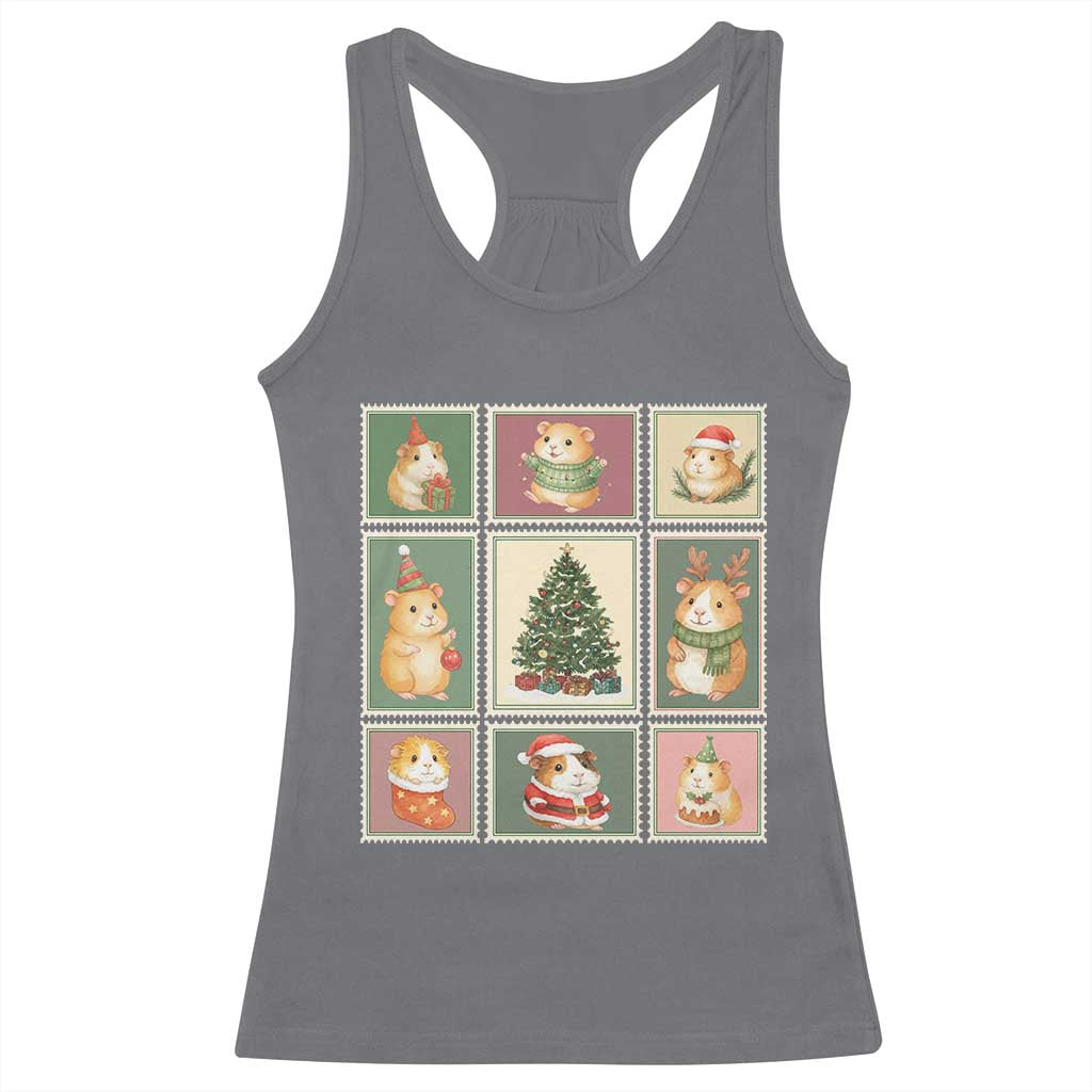 Tis The Season To Be Wheeky Racerback Tank Top Christmas Guinea Pig Gift - Wonder Print Shop