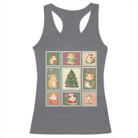 Tis The Season To Be Wheeky Racerback Tank Top Christmas Guinea Pig Gift - Wonder Print Shop