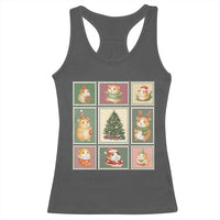 Tis The Season To Be Wheeky Racerback Tank Top Christmas Guinea Pig Gift - Wonder Print Shop