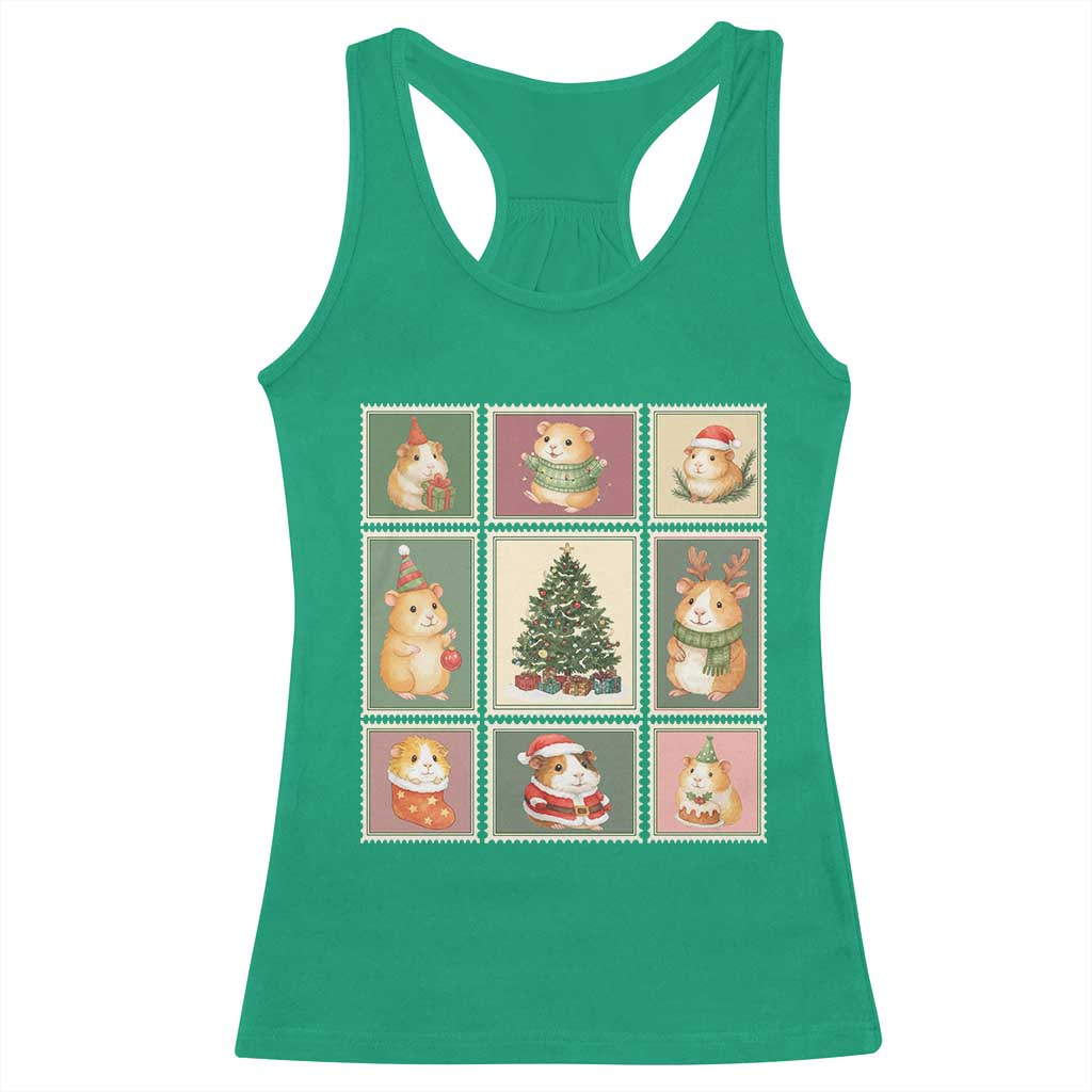 Tis The Season To Be Wheeky Racerback Tank Top Christmas Guinea Pig Gift - Wonder Print Shop