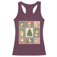 Tis The Season To Be Wheeky Racerback Tank Top Christmas Guinea Pig Gift - Wonder Print Shop