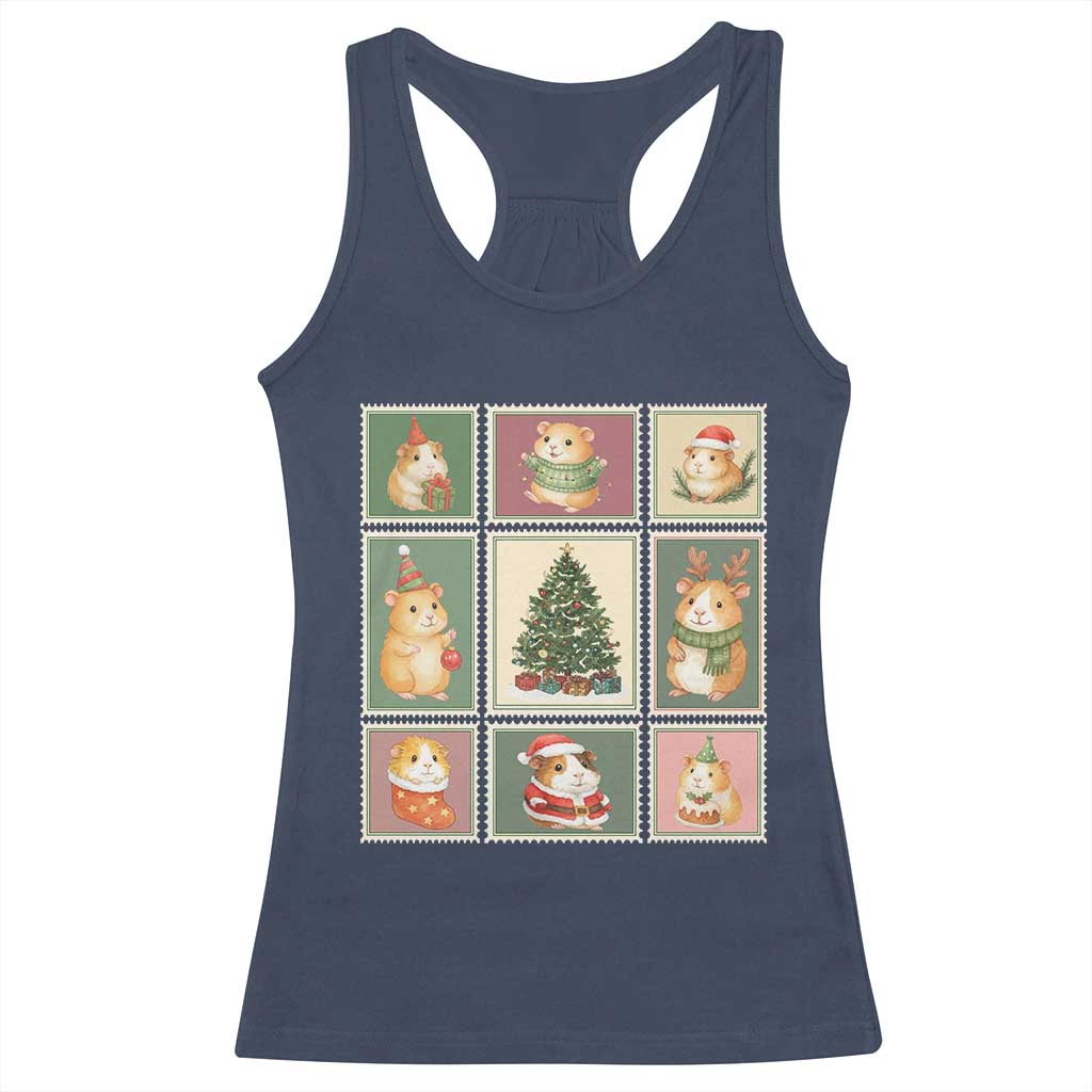 Tis The Season To Be Wheeky Racerback Tank Top Christmas Guinea Pig Gift - Wonder Print Shop