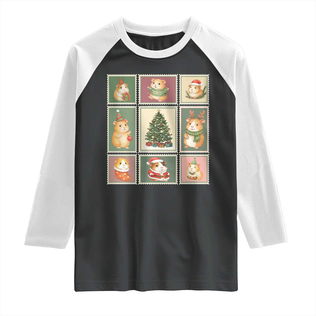 Tis The Season To Be Wheeky Raglan Shirt Christmas Guinea Pig Gift - Wonder Print Shop