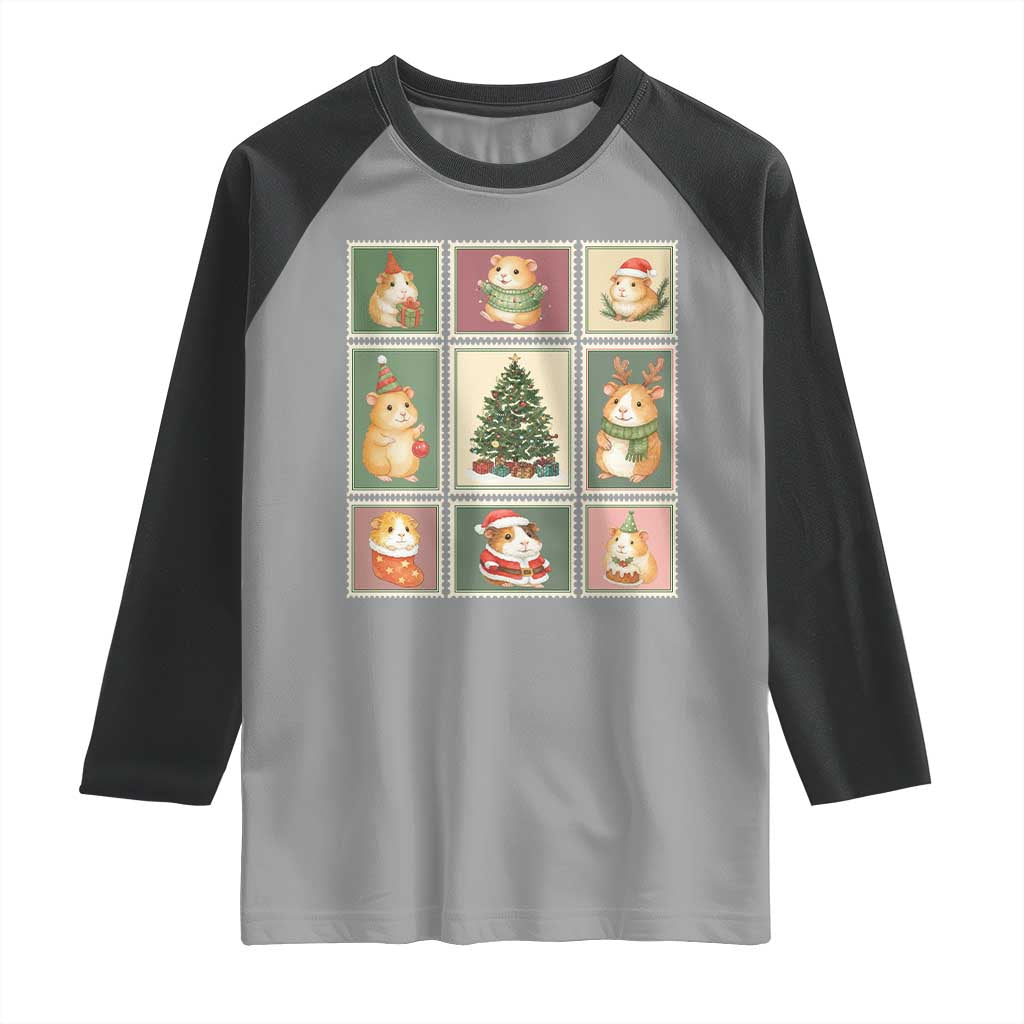 Tis The Season To Be Wheeky Raglan Shirt Christmas Guinea Pig Gift - Wonder Print Shop