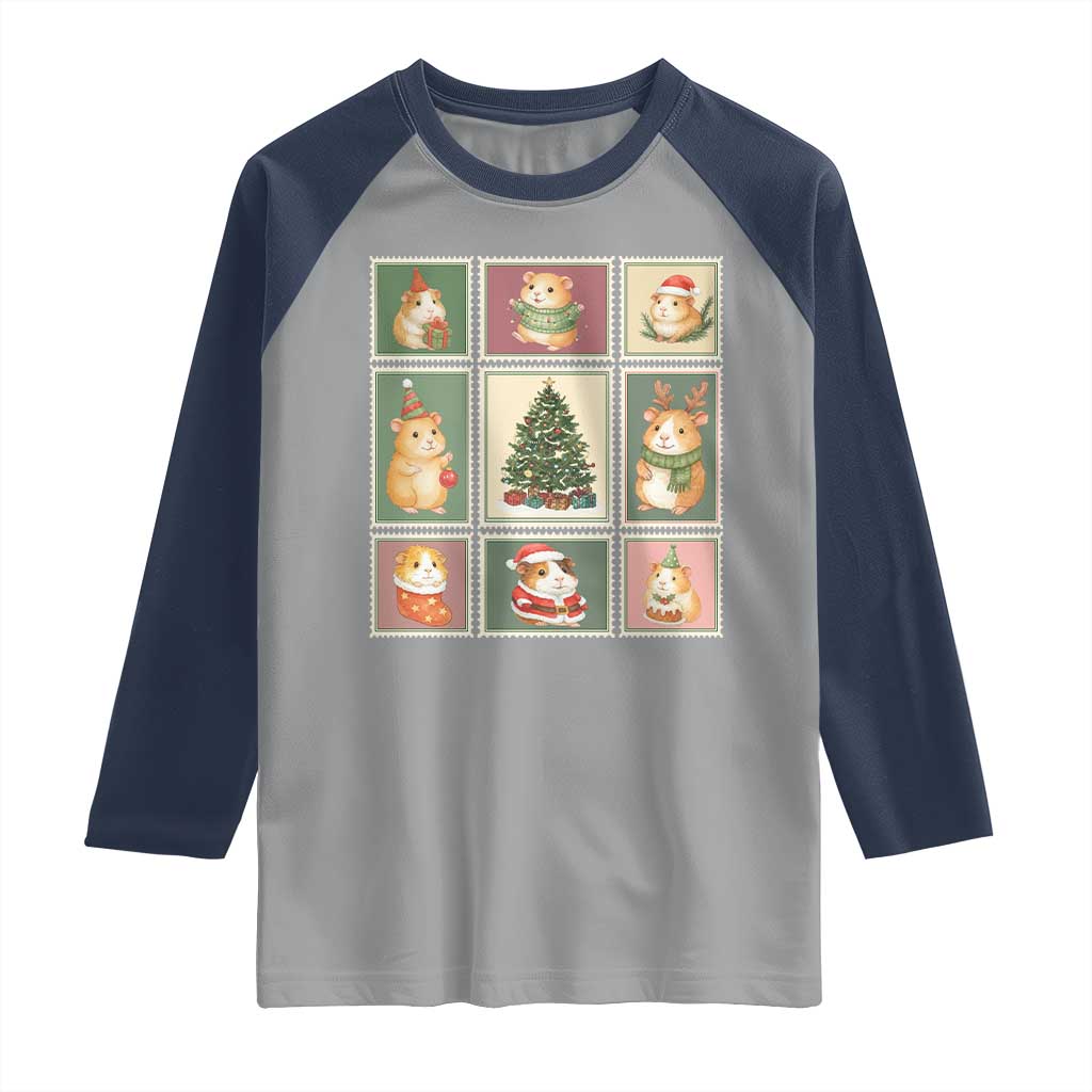Tis The Season To Be Wheeky Raglan Shirt Christmas Guinea Pig Gift - Wonder Print Shop