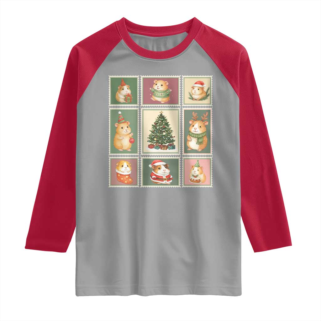 Tis The Season To Be Wheeky Raglan Shirt Christmas Guinea Pig Gift - Wonder Print Shop