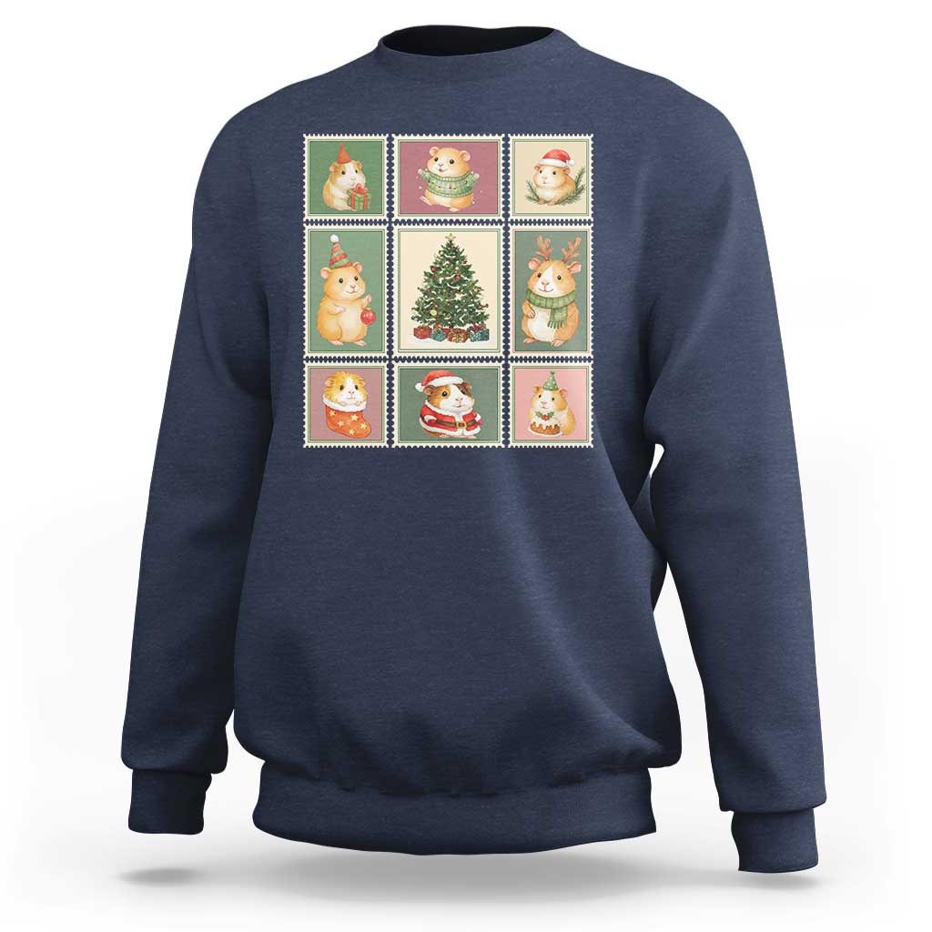 Tis The Season To Be Wheeky Sweatshirt Christmas Guinea Pig Gift - Wonder Print Shop