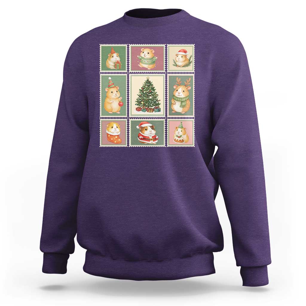Tis The Season To Be Wheeky Sweatshirt Christmas Guinea Pig Gift - Wonder Print Shop