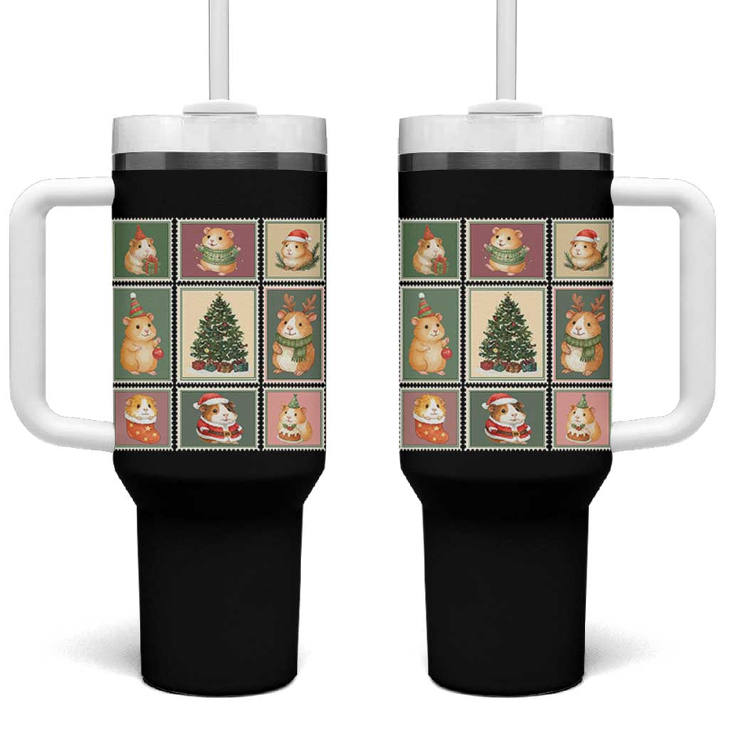 Tis The Season To Be Wheeky Tumbler With Handle Christmas Guinea Pig Gift - Wonder Print Shop