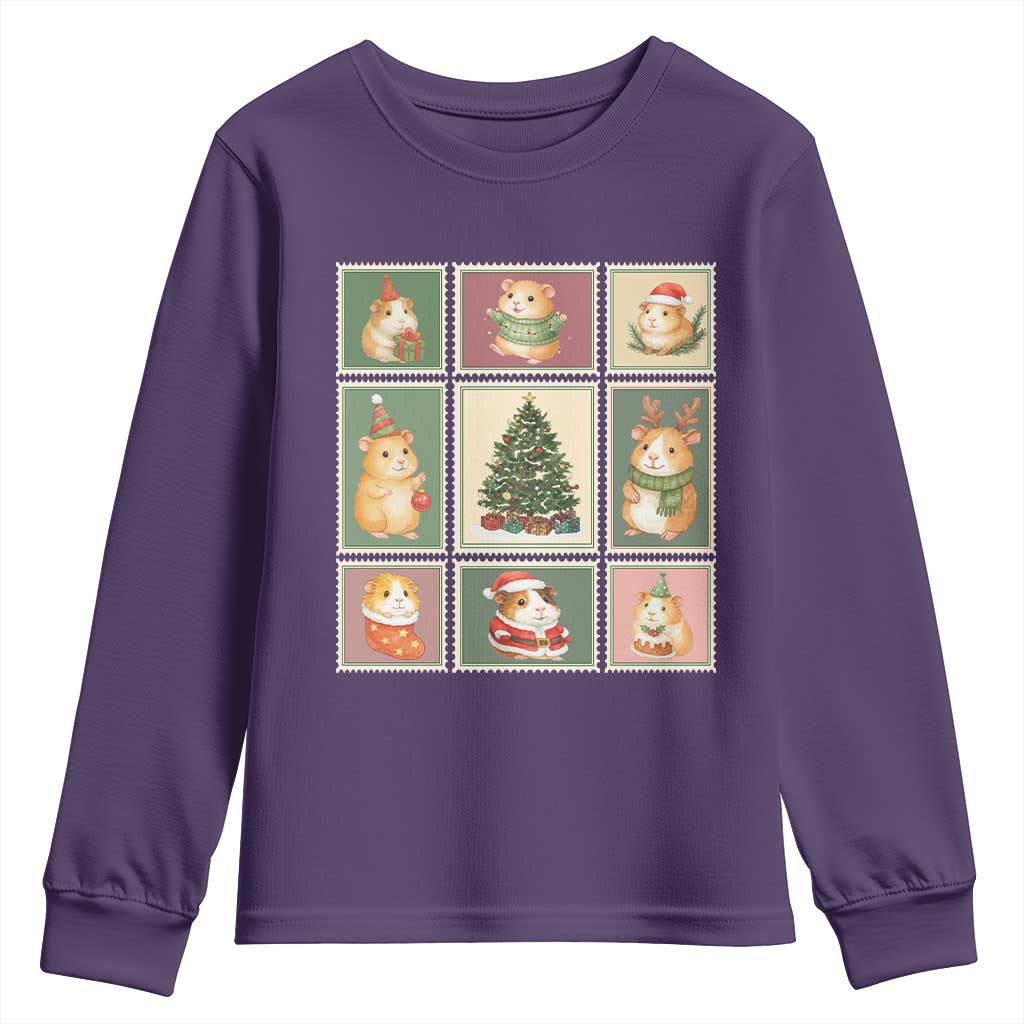 Tis The Season To Be Wheeky Youth Sweatshirt Christmas Guinea Pig Gift - Wonder Print Shop