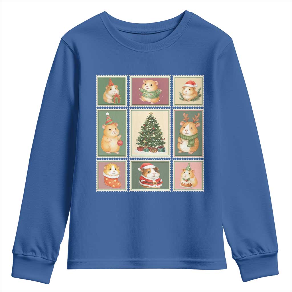 Tis The Season To Be Wheeky Youth Sweatshirt Christmas Guinea Pig Gift - Wonder Print Shop
