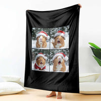 Funny Guinea Pig With Santa Hat Photobooth Throw Blanket Christmas Gift - Wonder Print Shop