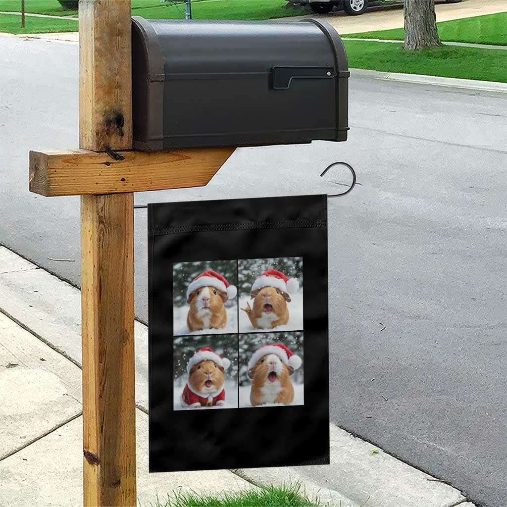 Funny Guinea Pig With Santa Hat Photobooth Garden Flag Christmas Gift - Wonder Print Shop