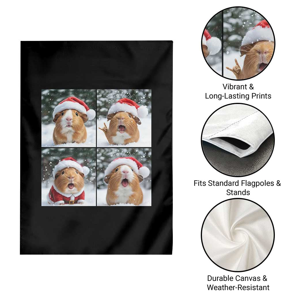Funny Guinea Pig With Santa Hat Photobooth Garden Flag Christmas Gift - Wonder Print Shop