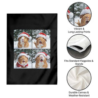 Funny Guinea Pig With Santa Hat Photobooth Garden Flag Christmas Gift - Wonder Print Shop