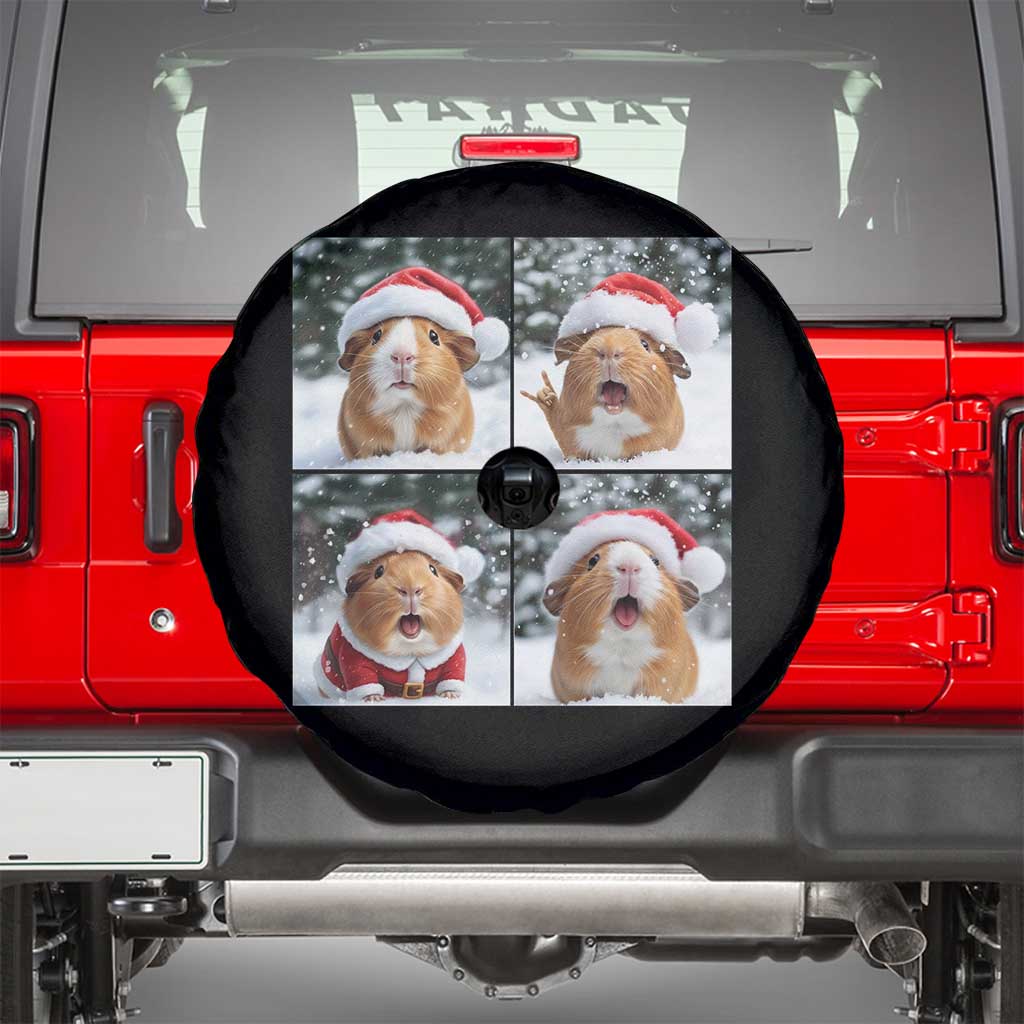 Funny Guinea Pig With Santa Hat Photobooth Spare Tire Cover Christmas Gift - Wonder Print Shop