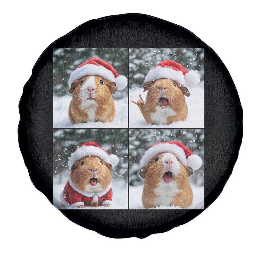 Funny Guinea Pig With Santa Hat Photobooth Spare Tire Cover Christmas Gift - Wonder Print Shop