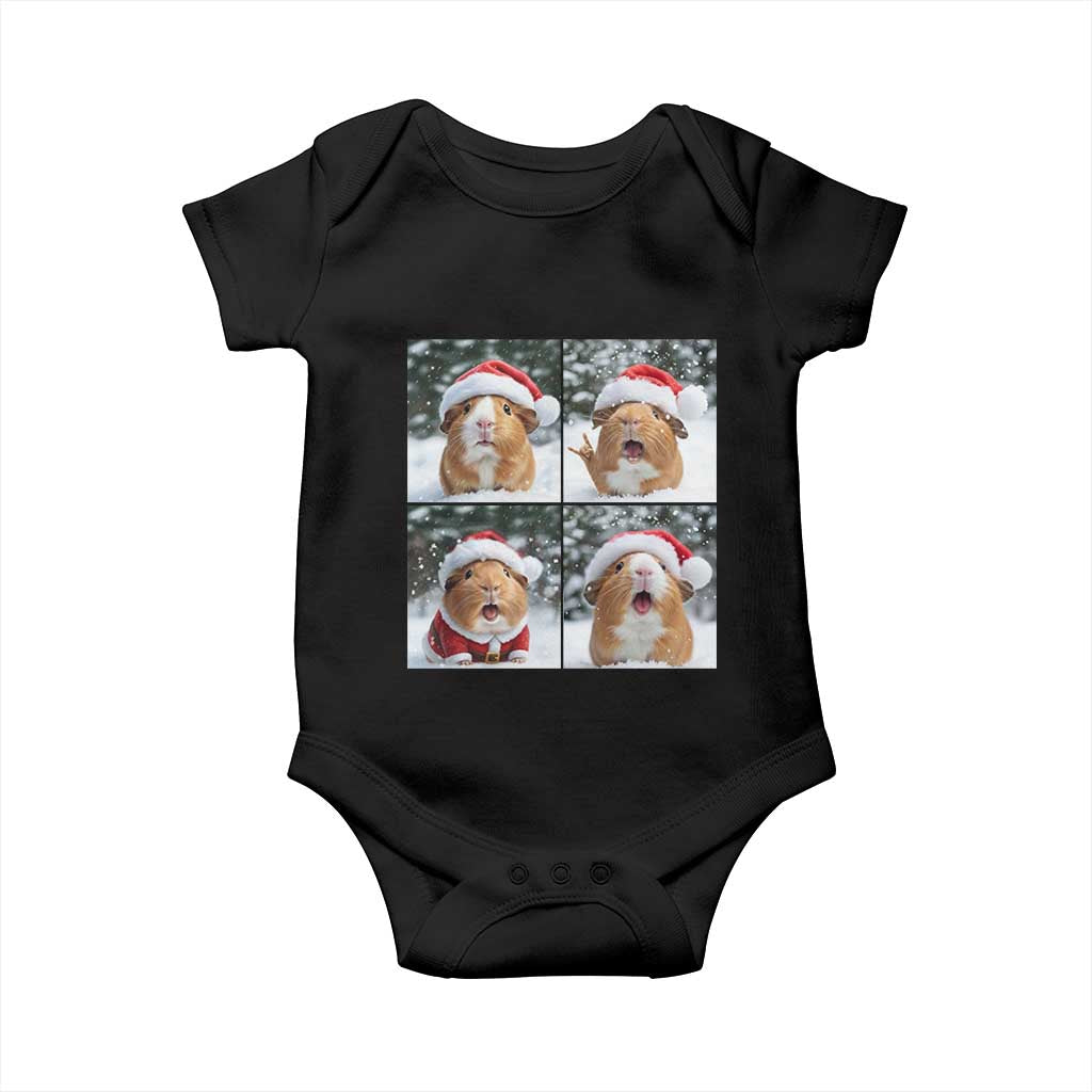Funny Guinea Pig With Santa Hat Photobooth Baby Onesie Christmas Gift - Wonder Print Shop