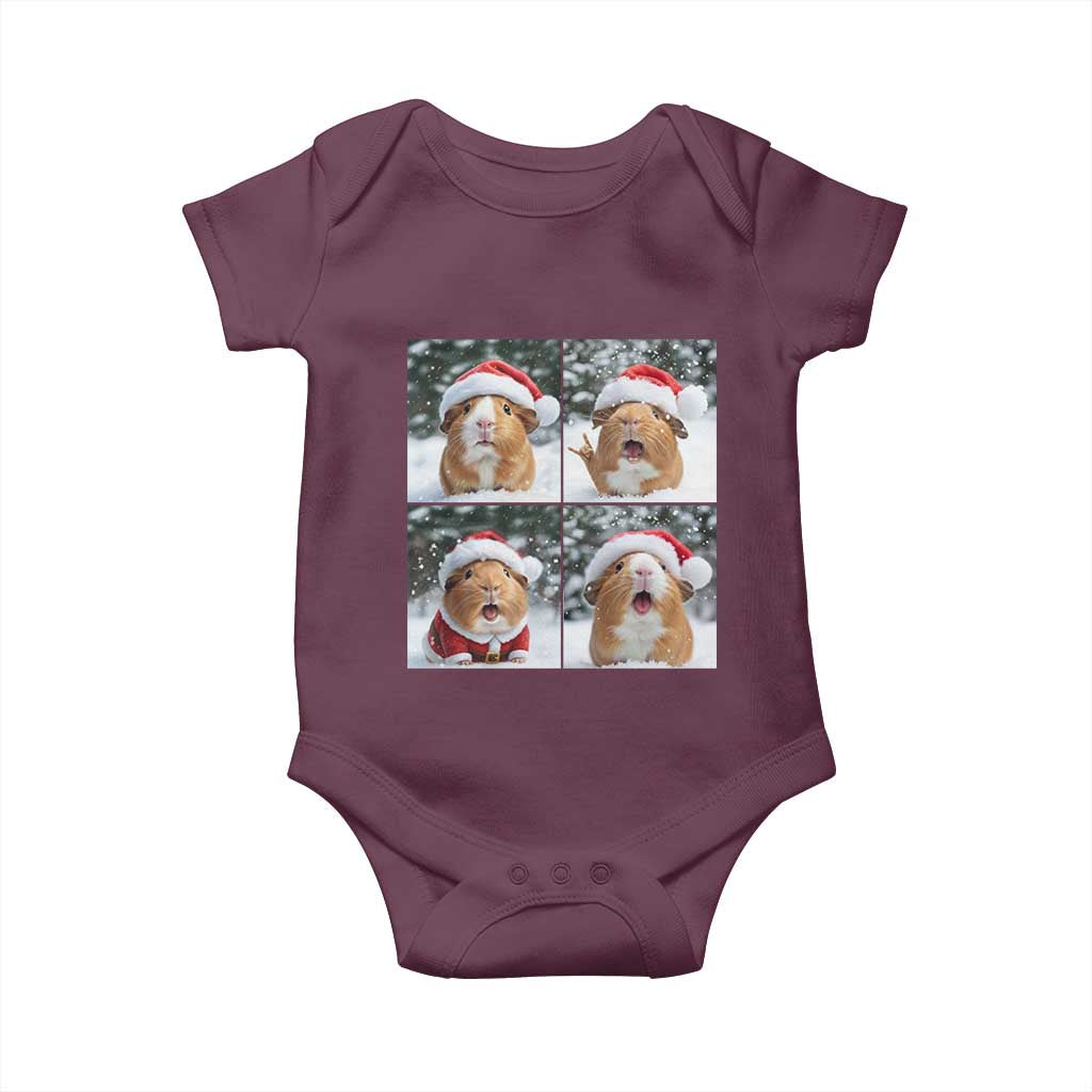 Funny Guinea Pig With Santa Hat Photobooth Baby Onesie Christmas Gift - Wonder Print Shop