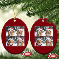 Funny Guinea Pig With Santa Hat Photobooth Ceramic Ornament Christmas Gift - Wonder Print Shop