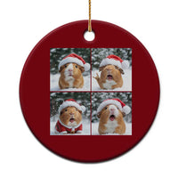Funny Guinea Pig With Santa Hat Photobooth Ceramic Ornament Christmas Gift - Wonder Print Shop
