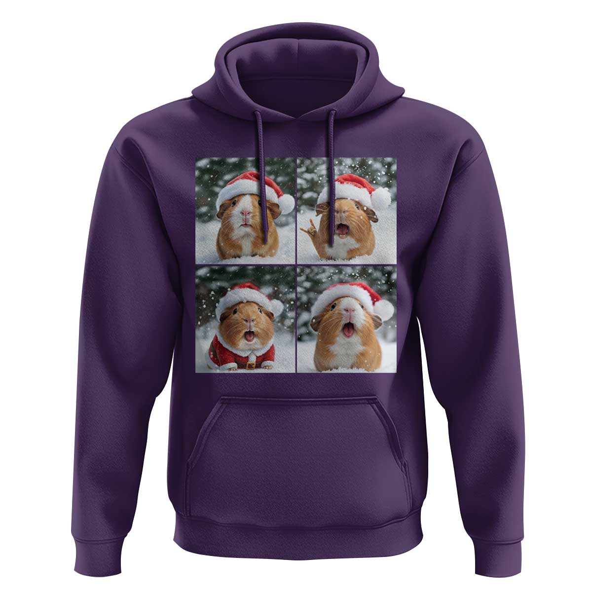 Funny Guinea Pig With Santa Hat Photobooth Hoodie Christmas Gift - Wonder Print Shop