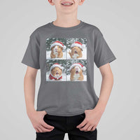 Funny Guinea Pig With Santa Hat Photobooth T Shirt For Kid Christmas Gift - Wonder Print Shop
