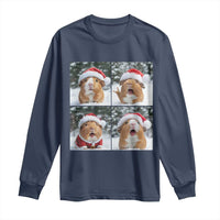 Funny Guinea Pig With Santa Hat Photobooth Long Sleeve Shirt Christmas Gift - Wonder Print Shop