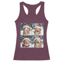 Funny Guinea Pig With Santa Hat Photobooth Racerback Tank Top Christmas Gift - Wonder Print Shop