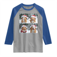 Funny Guinea Pig With Santa Hat Photobooth Raglan Shirt Christmas Gift - Wonder Print Shop