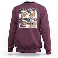 Funny Guinea Pig With Santa Hat Photobooth Sweatshirt Christmas Gift - Wonder Print Shop