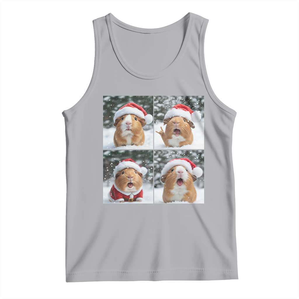 Funny Guinea Pig With Santa Hat Photobooth Tank Top Christmas Gift - Wonder Print Shop