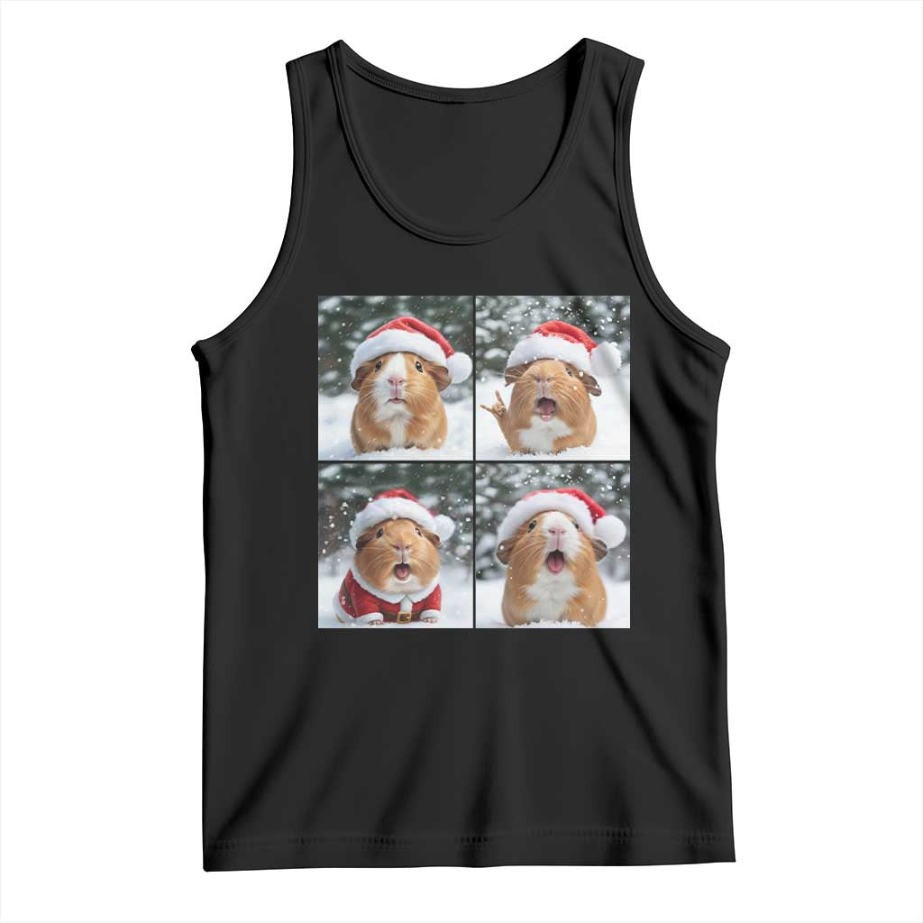 Funny Guinea Pig With Santa Hat Photobooth Tank Top Christmas Gift - Wonder Print Shop