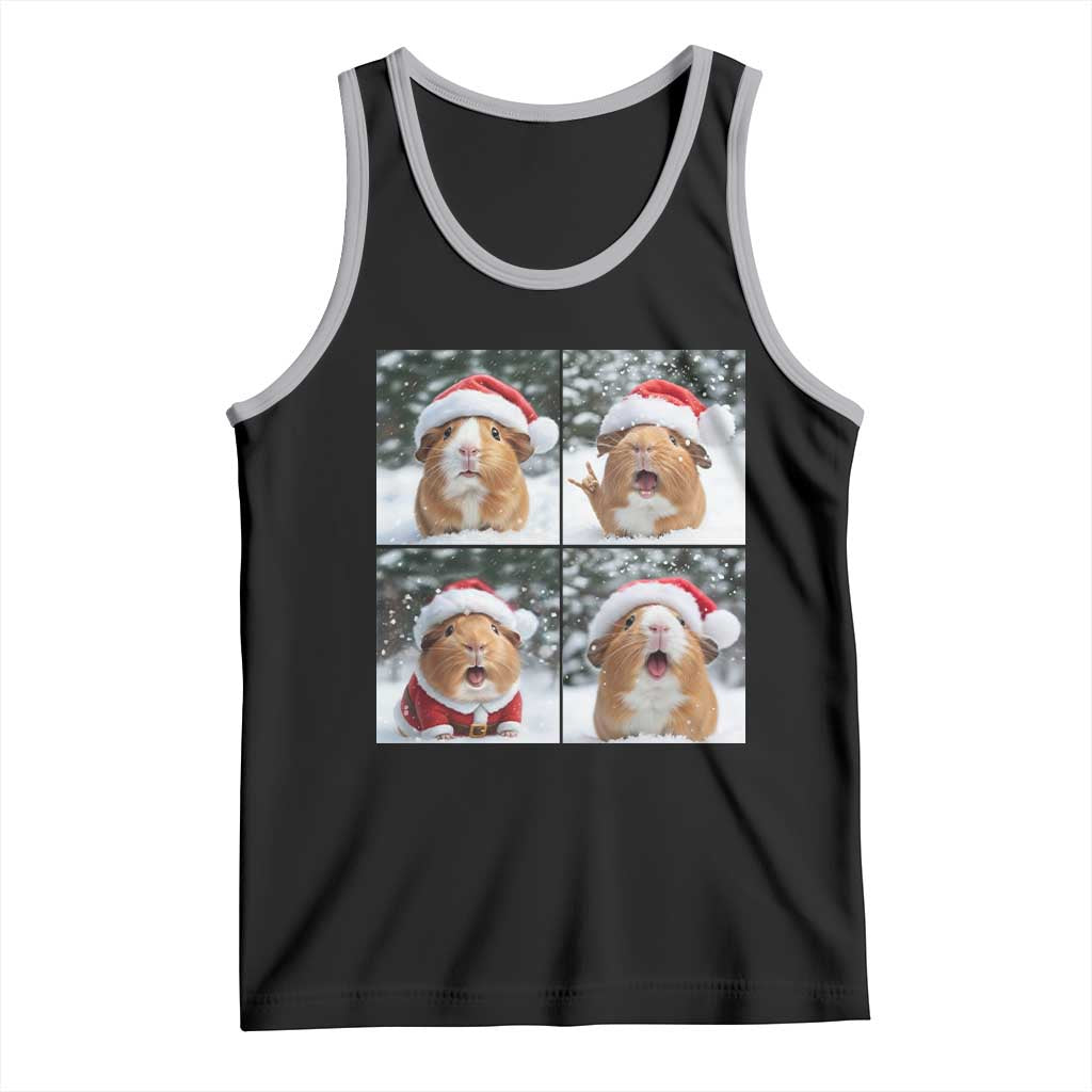 Funny Guinea Pig With Santa Hat Photobooth Tank Top Christmas Gift - Wonder Print Shop