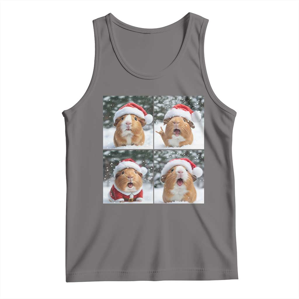 Funny Guinea Pig With Santa Hat Photobooth Tank Top Christmas Gift - Wonder Print Shop