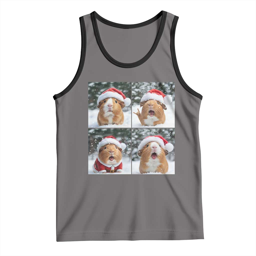 Funny Guinea Pig With Santa Hat Photobooth Tank Top Christmas Gift - Wonder Print Shop