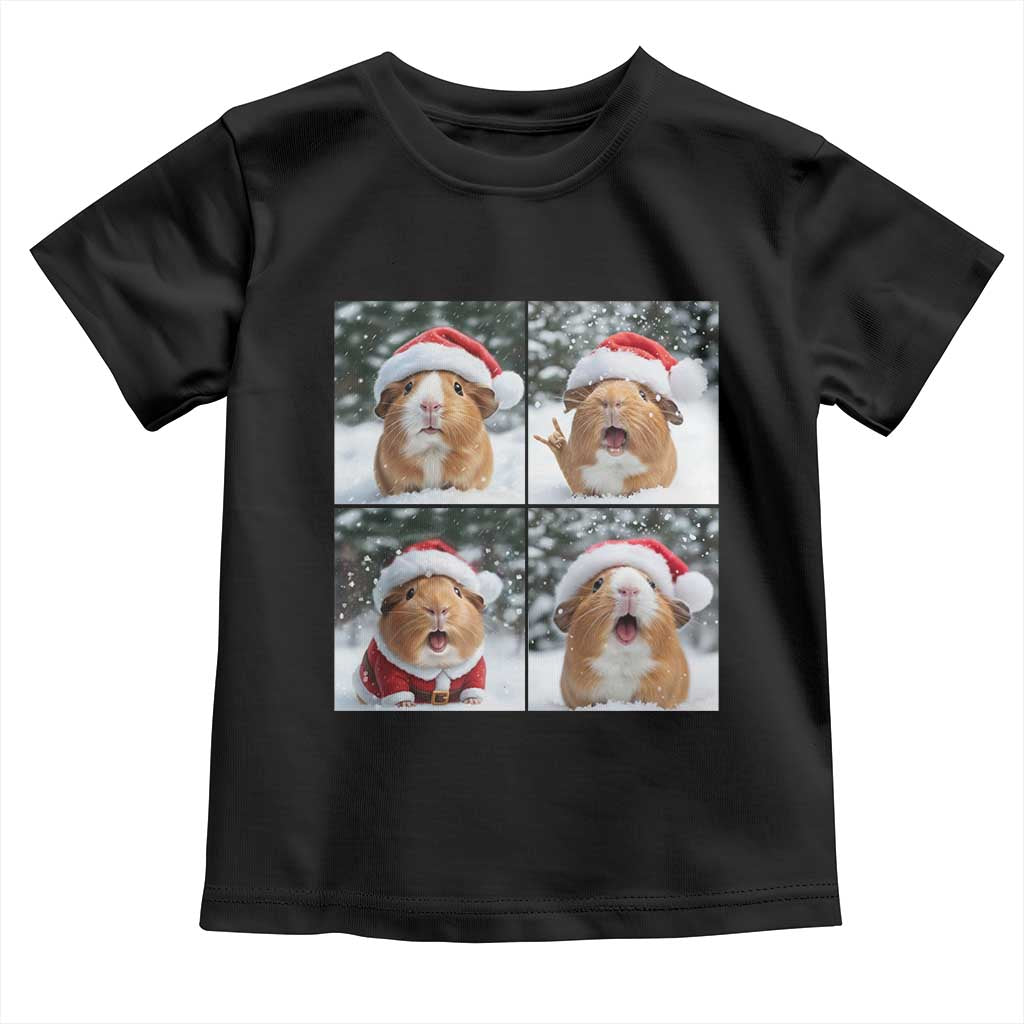 Funny Guinea Pig With Santa Hat Photobooth Toddler T Shirt Christmas Gift - Wonder Print Shop
