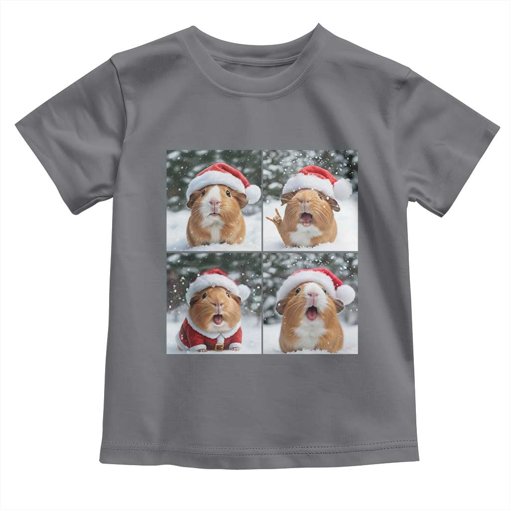 Funny Guinea Pig With Santa Hat Photobooth Toddler T Shirt Christmas Gift - Wonder Print Shop
