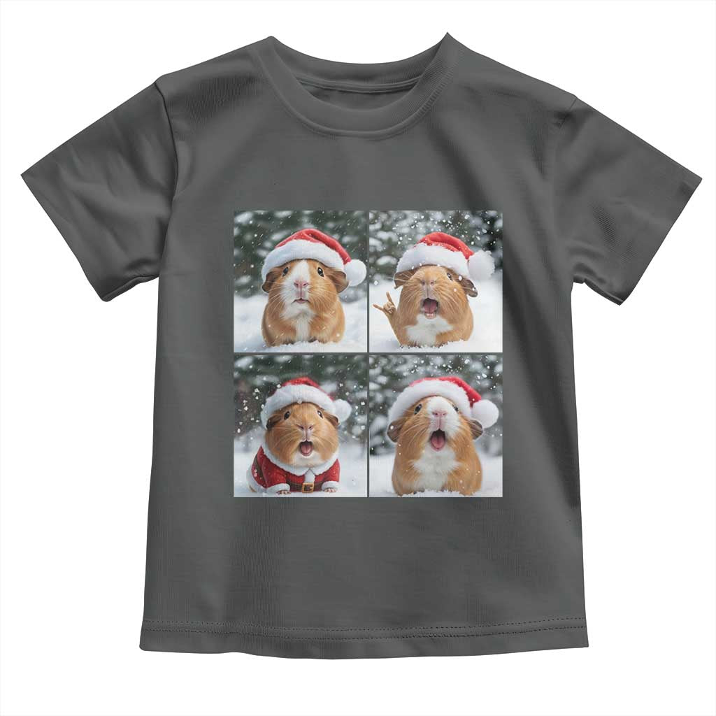Funny Guinea Pig With Santa Hat Photobooth Toddler T Shirt Christmas Gift - Wonder Print Shop