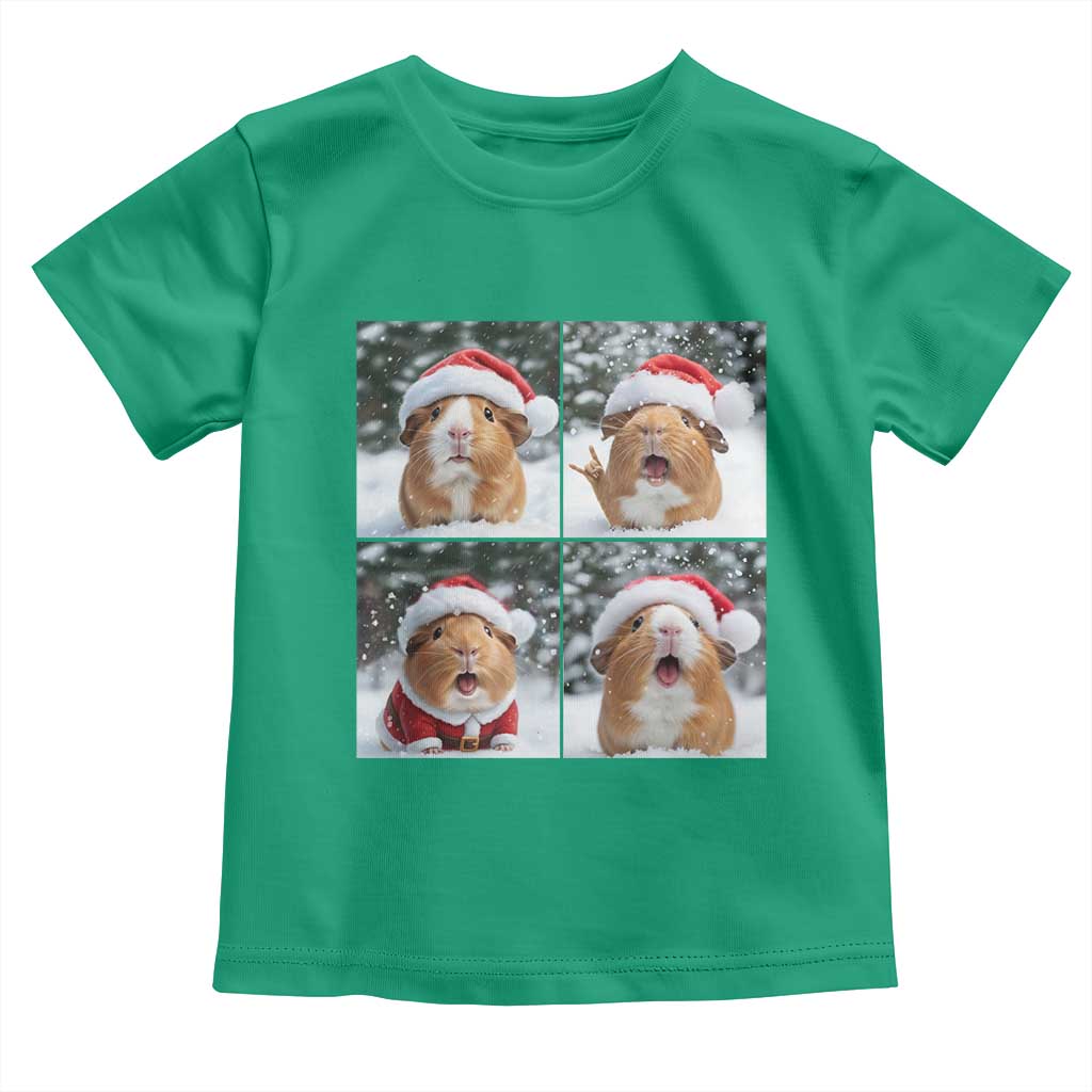 Funny Guinea Pig With Santa Hat Photobooth Toddler T Shirt Christmas Gift - Wonder Print Shop