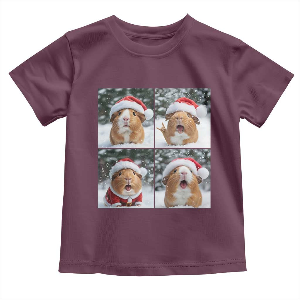 Funny Guinea Pig With Santa Hat Photobooth Toddler T Shirt Christmas Gift - Wonder Print Shop