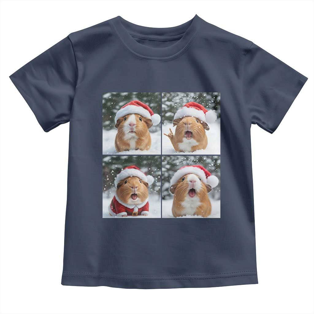 Funny Guinea Pig With Santa Hat Photobooth Toddler T Shirt Christmas Gift - Wonder Print Shop