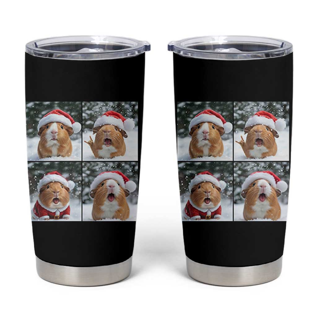 Funny Guinea Pig With Santa Hat Photobooth Tumbler Cup Christmas Gift - Wonder Print Shop