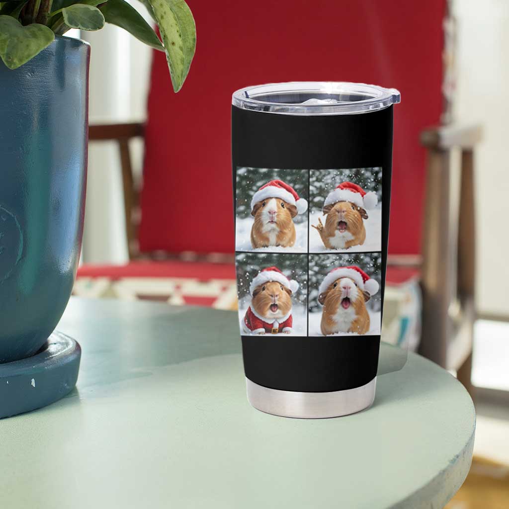 Funny Guinea Pig With Santa Hat Photobooth Tumbler Cup Christmas Gift - Wonder Print Shop